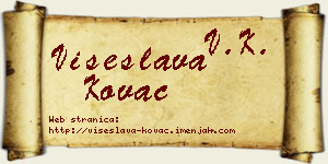 Višeslava Kovač vizit kartica
